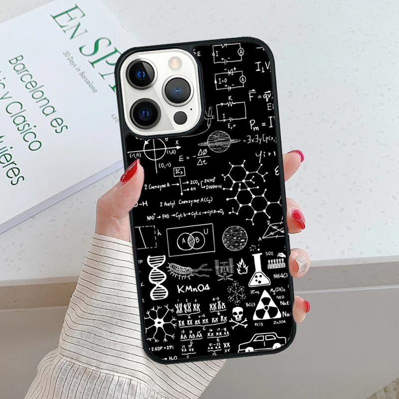 Physics Math Formula Equation Phone Case cover For iPhone 17 Air 15 16 16e 14 13 12 11 Pro Max Coque For Apple PLUS fundas