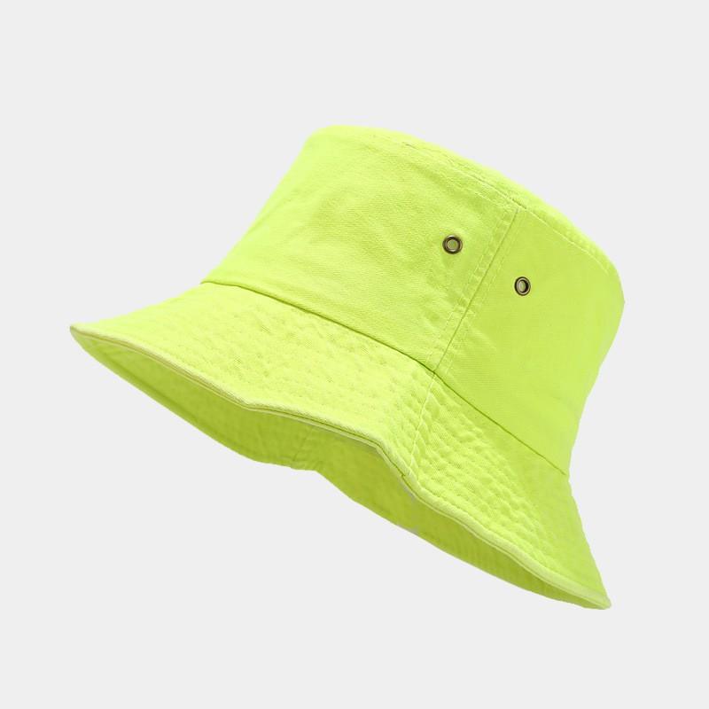 Mens Womens Washed Plain Bucket Hat All Season Outdoor Travel Sun Protection Cap