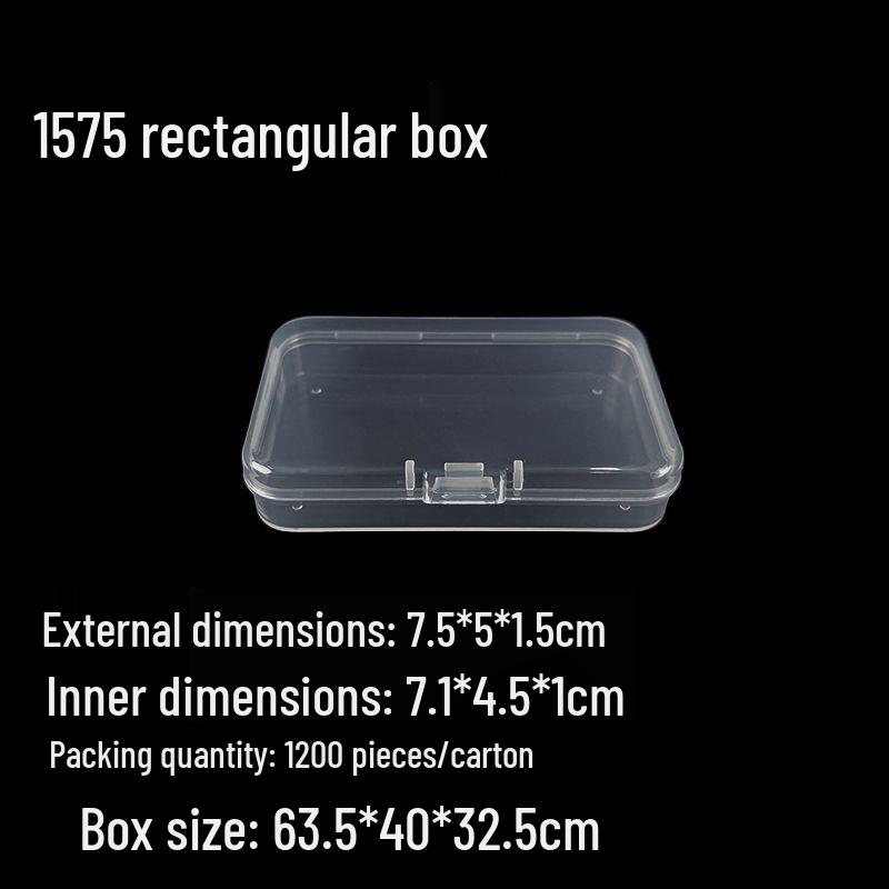 Square Transparent PP Plastic Storage Box for Electronics and Earbuds