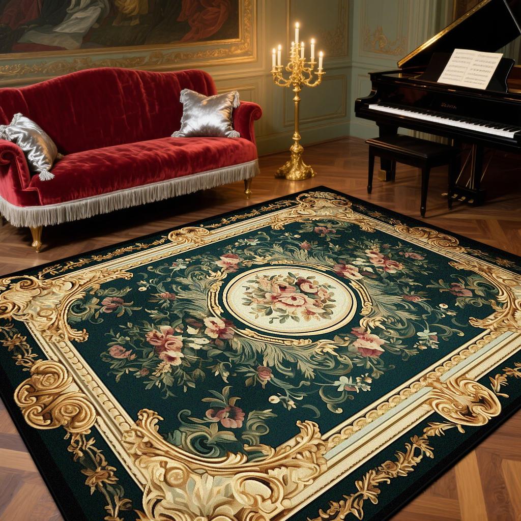 Luxury Living Room Rugs European Style Decoration Home Music Room Sofa Large Carpets Bedroom Cloakroom Fluffy Soft Mat Bedside