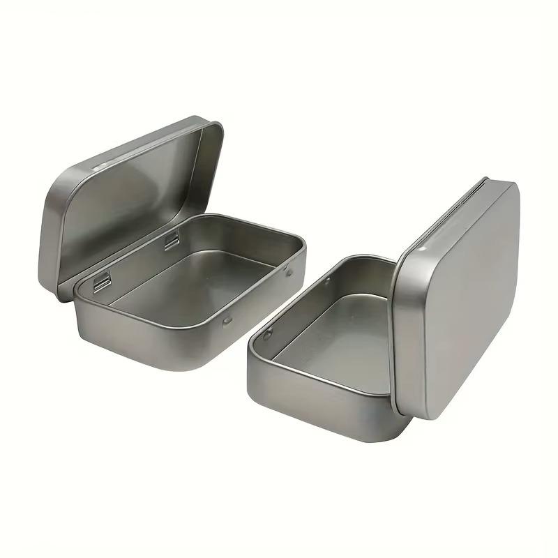 6-12pcs Aluminum Storage Boxes with Lids Portable Rectangular Metal Containers for Small Items Gift Cards Holder Home Organizers
