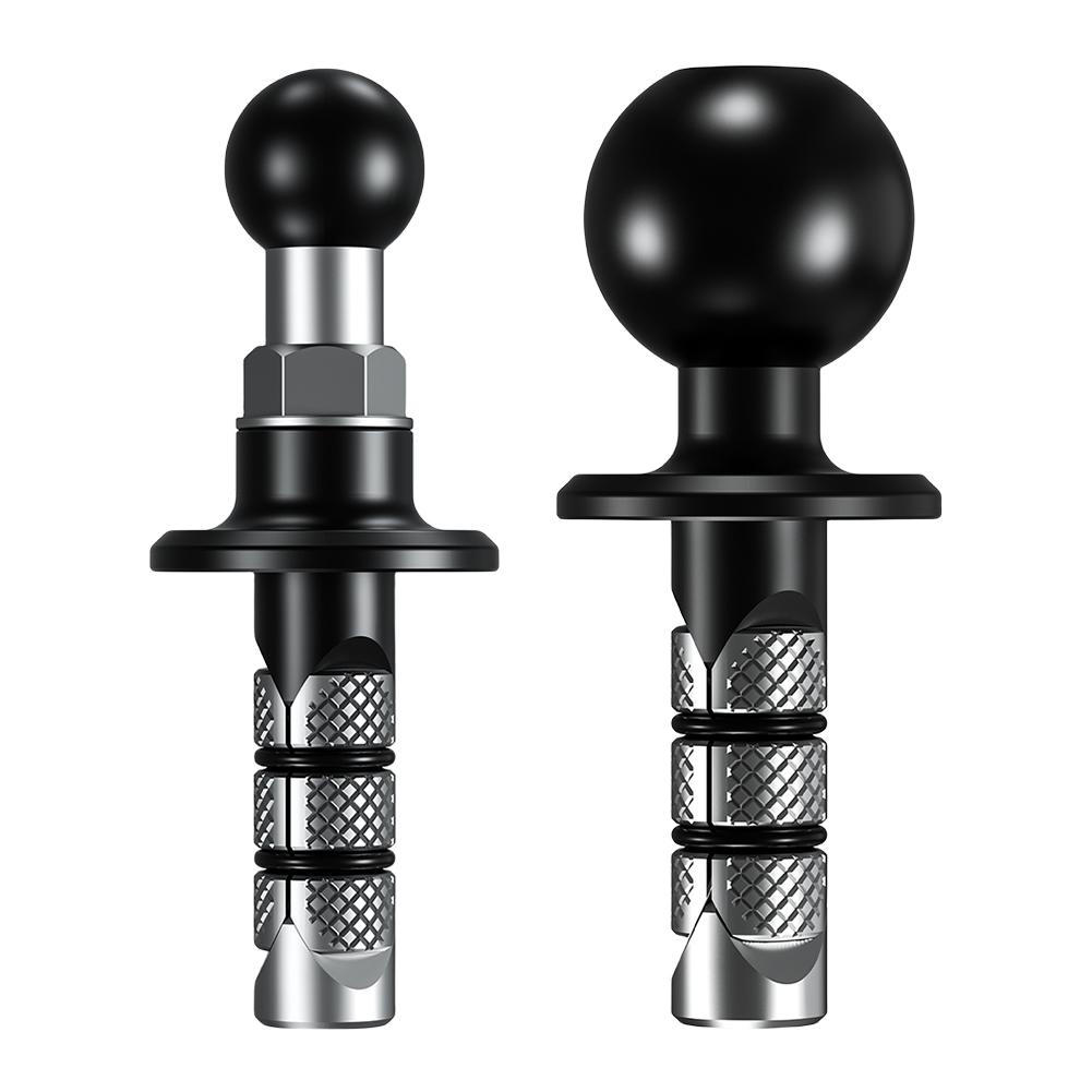 Motorcycle Fork Stem Mount Aluminum Alloy Ball Mount Adapter 17mm 25mm Front Fork Bar Ball Head Anti-theft for Motorbike Bicycle