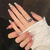Genki Rainbow Cat Eye Flashy Blush Dopamine Handmade Wearable Nails