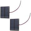 2Pcs 5.5V 0.6W Wired Solar Panel Multifunctional Portable Mini Solar Board Polysilicon