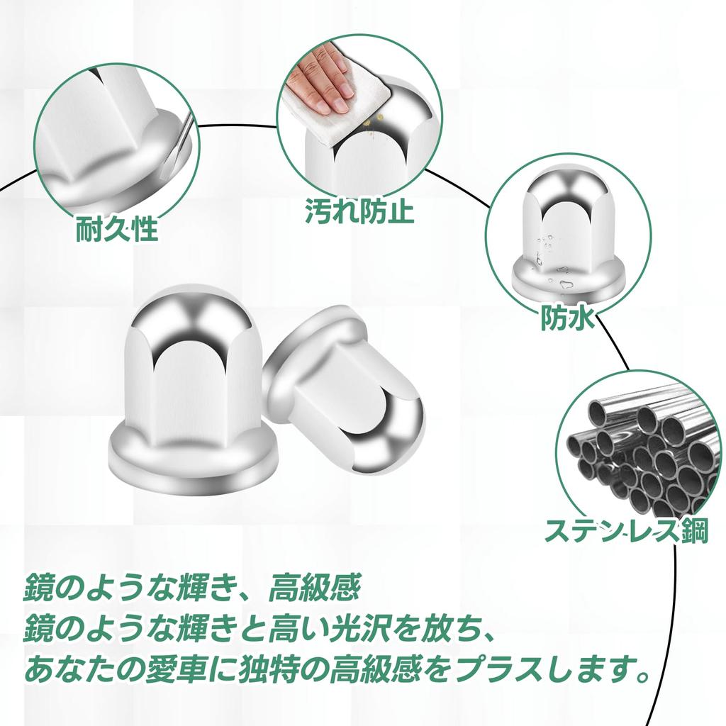 SANQUUQOO Stainless Steel Mirror Polished Round Wheel Nut 33mm X 51mm for ISO JET Truck for Large Large Bolt Universal Fit of Caps, Height, Trucks,