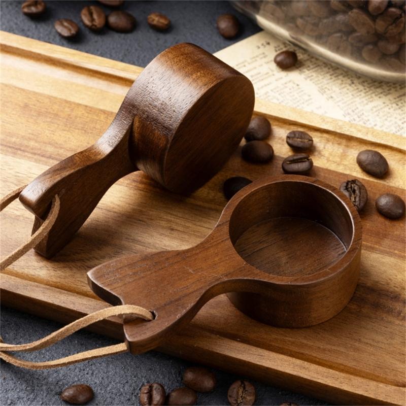 Přírodní ořechové dřevo Lžička na espresso Krátká rukojeť Odměrky na kávová zrna Ideální dárek pro milovníky kávy Dárek