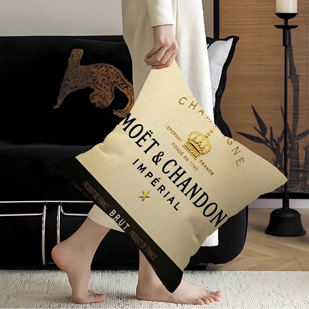 Brand M-Moet C-Chandon Pillow Anime Pillow Sofa Bed Head Pillow Cover Cushion Cover 45x45 Cm Fashion