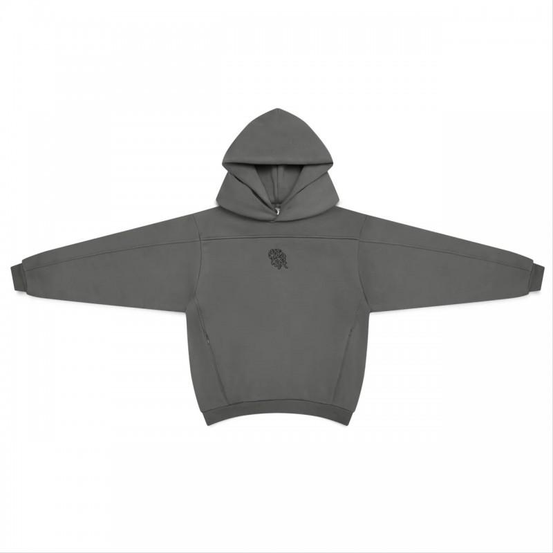 Streetwear Hooded Sweatshirt Jogger Set Men Embroidered Patchwork Loose Fit Casual Tracksuit Fall 2025