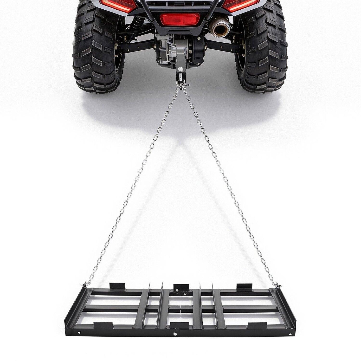 Buying Solutions, MB Sleepeg, 122 x 50 cm, Aanhangende Oprit Egaliseerder met Verstelbare Breedte & 50lbs Laadvermogen, Heavy Duty Gazon Egalisatie Harke, Gegalvaniseerd Staal
