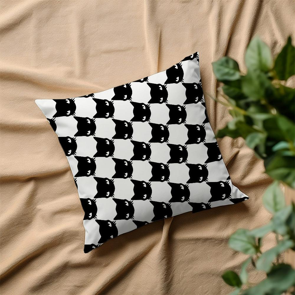 E-Emily S-Strange cushion cover Square Sofa Cushion Cover Casual Skin-Friendly Comfortable Pillow Cover