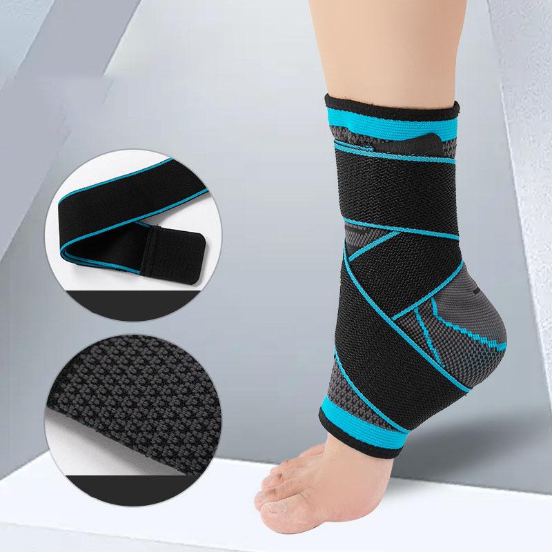 1 bucăți sport gleznă curea de compresie mâneci susțin țesătură 3D bandaj elastic pentru picioare Echipament de protecție pentru sală de fitness