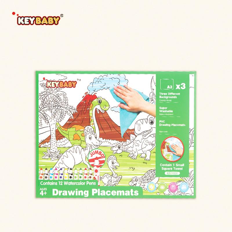 Keybaby Sihirli Su Çizim Kitabı: Çocuklar İçin Anında Ortaya Çıkan Renk Değiştiren Eğitici Kitap