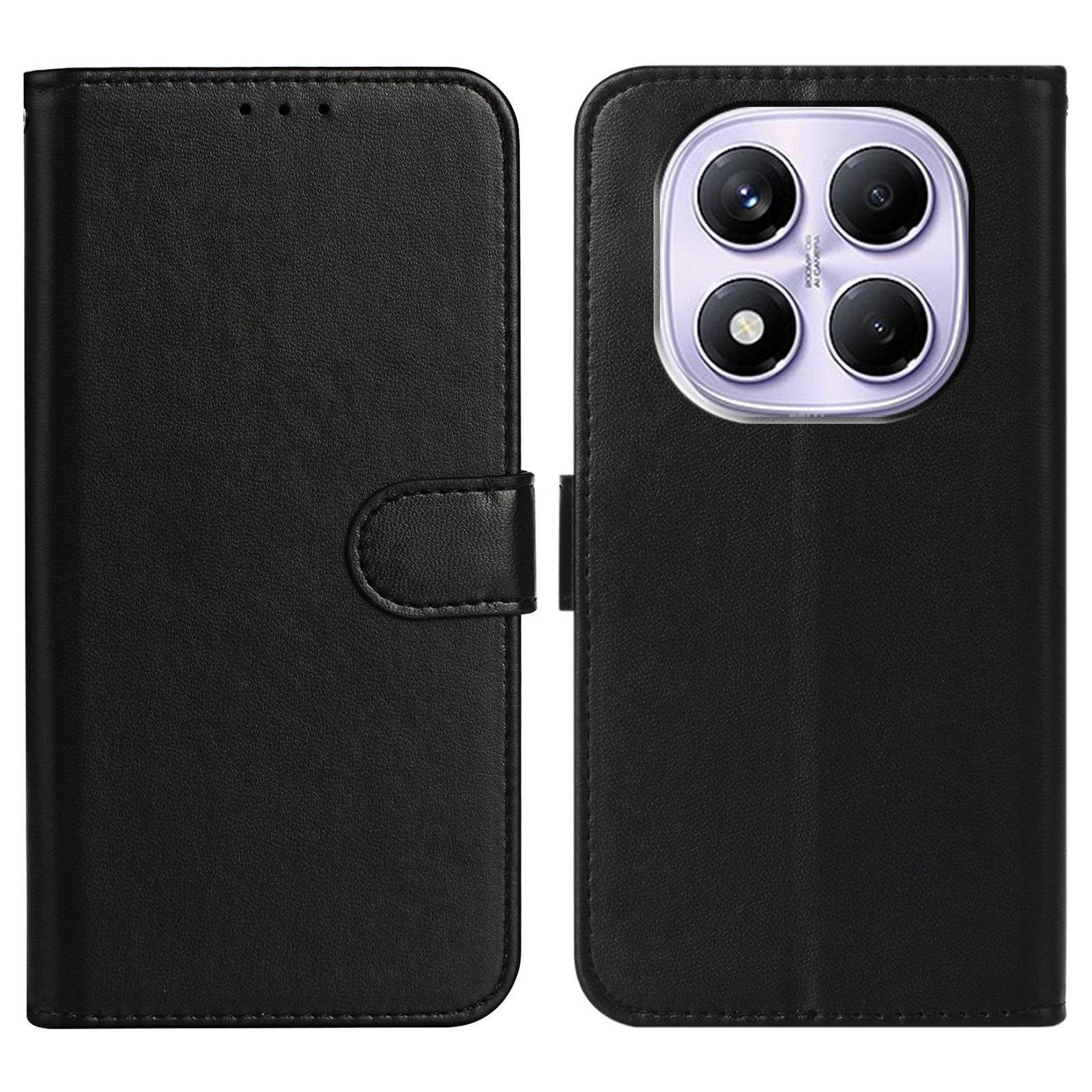 

For Xiaomi Redmi Note 14 Pro 4G Case PU Leather Flip Phone Cover Wallet Card Slot Holder Black