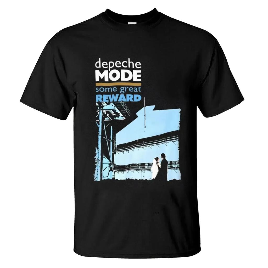 2025 Camisetas Asombrosas Hombres Mujeres Tops de Rosa Negro Por Depeche Cool Mode Camiseta Casual Oversized Música Rock Verano Algodón Manga Corta