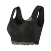 Plus Size Lace Sports Bra - Breathable Push-Up, Wire-Free, Side Support for Women