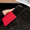 Minimalist Lychee Pattern Leather Feel Phone Case for Samsung Galaxy Flip 7 6 5 4 FE Solid Color Foldable Screen Protect Cover