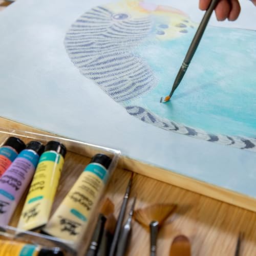 Mont Marte Acrylic Paint Set, Pastel Colors, Modern Design, Decorative Items, 24 Colors (36ml), Great Set, Perfect for Fabric, Canvas, Wood Products,