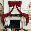 180x50cm Velvet Flocked Christmas Bow for Christmas Tree Wedding Room Decoration Front Doors Outdoor Activities Party Decor