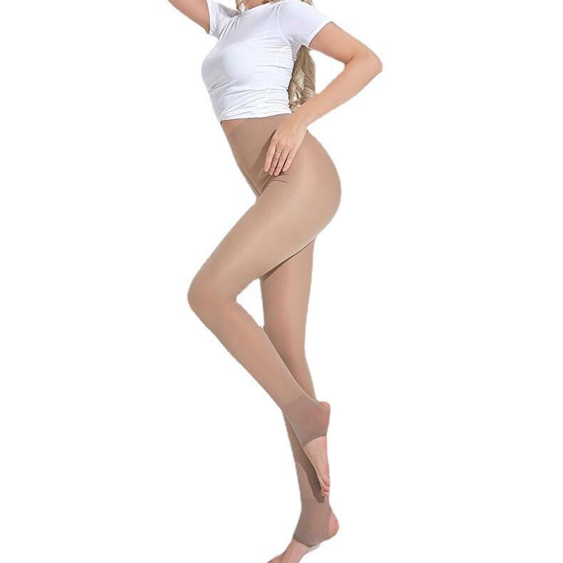 Ciorapi pantalon super groși, cu fleece pe interior, aspect nud, cu picior, pentru femei, strat de bază pentru toamnă/iarnă (400g)