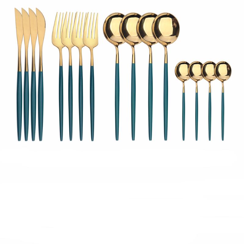 HANYANG 410 Stainless Steel Tableware Family Hotel Supplies Steak Knife, Fork and Spoon Set Western-style Tableware