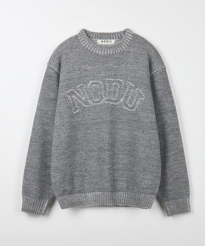 NODU Logo Ring Round Knit [Gray]