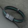 Noter New Fashion Men Rope Bracelet Openable Magnet Buckle Cool Biker Accessories Matching Wrap Braslet Gift For Him Pulseira