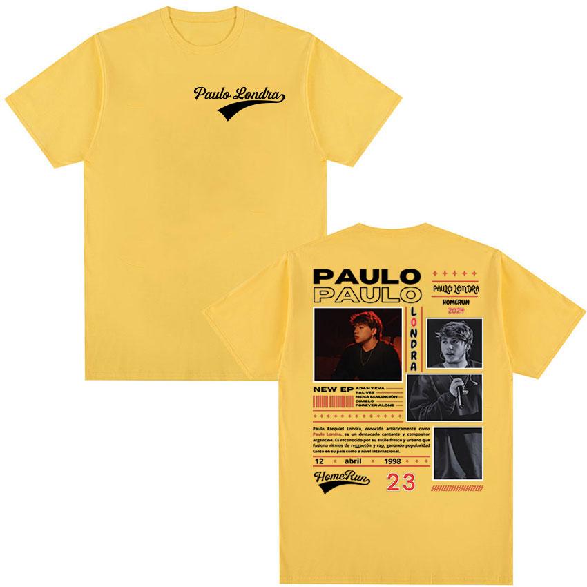 The 2026 Summer Hit Rapper Paulo Londras Retro Casual and Trendy Shortsleeved Tshirt for Unisex Is A Loose and Breathable Top