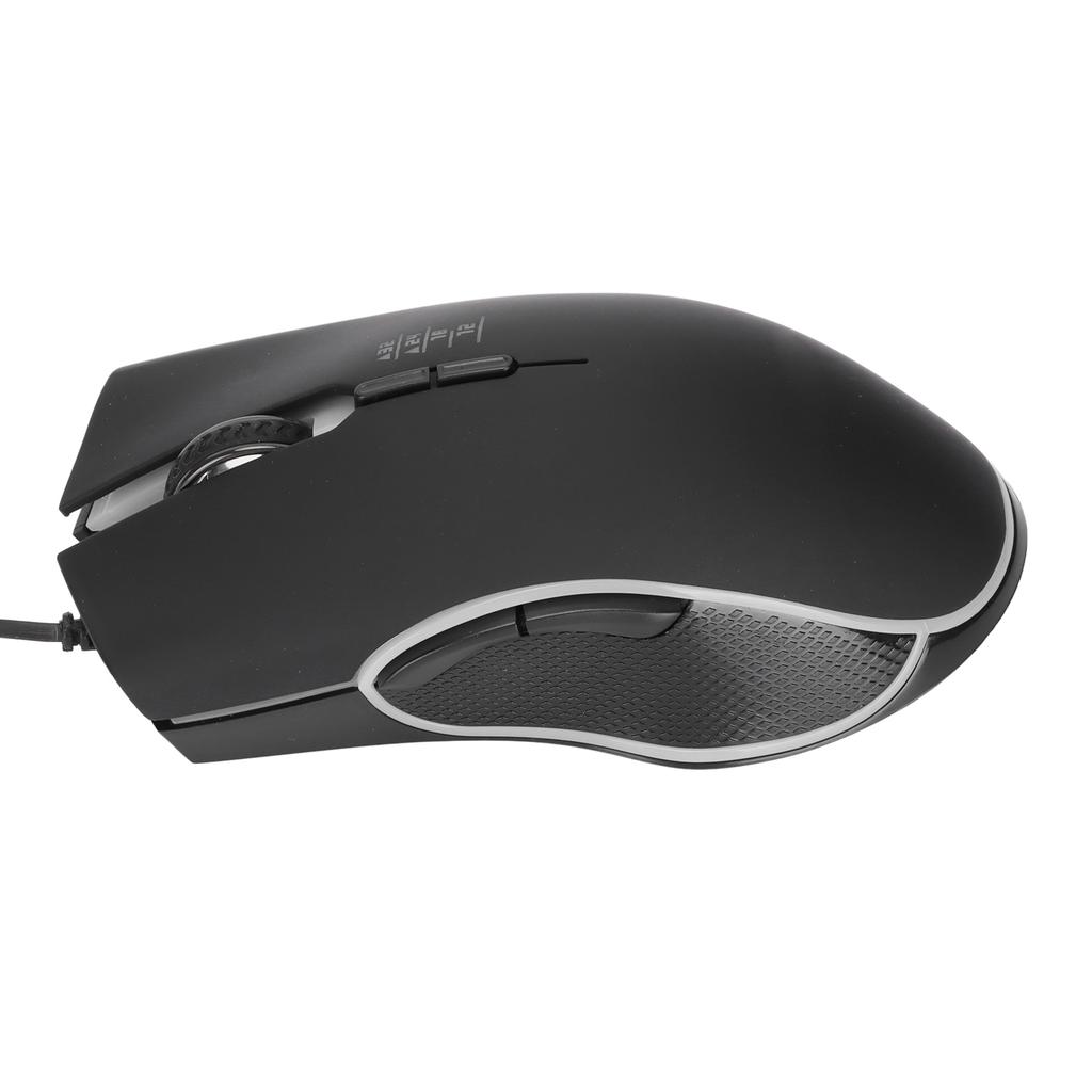 Wired Mouse 4 Color Backlight Gaming Chip USB Mice Ergonomic 7 Buttons Computer Supplies for Win XPBlack