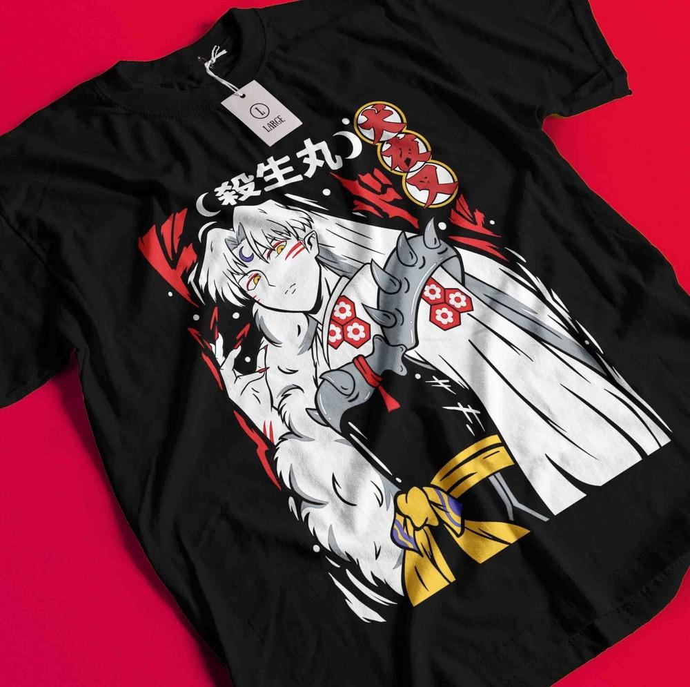 

Inuyasha Shirt Sesshomaru Tshirt Kagome Higurashi T-Shirt Miroku Tee Naraku Koga BB1145 XL