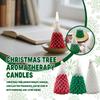 Christmas Tree Shaped Candles Large Green Xmas Wax Scented Candles Snow Tree Shaped Candle For Christmas Holiday Table Decoration