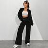 Women's 2 Piece Outfits Fall Casual Zip Up Tracksuit Long Sleeve Sweatshirt And Wide Leg Sweatpant Lounge Set