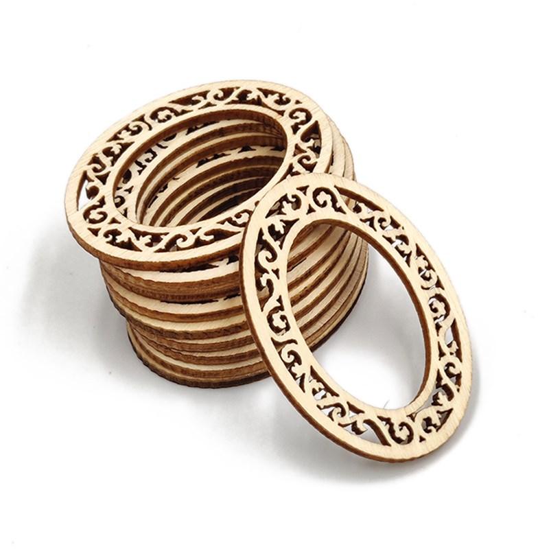 

10pcs Wood Shaped Heart Oval Slices Unfinished DIY Crafts Slices for Home DIY Crafts Decorative Wedding Centerpieces Christmas 10pcs