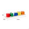 Wooden Shape Sorter Color Recognition Blocks Board Game Educational Montessori Matching