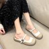 Mary Jane Shoes Women's Summer  Single Shoes Thick Heel Small Leather Shoes 2025 New Style Matching Skirt Gentle Style