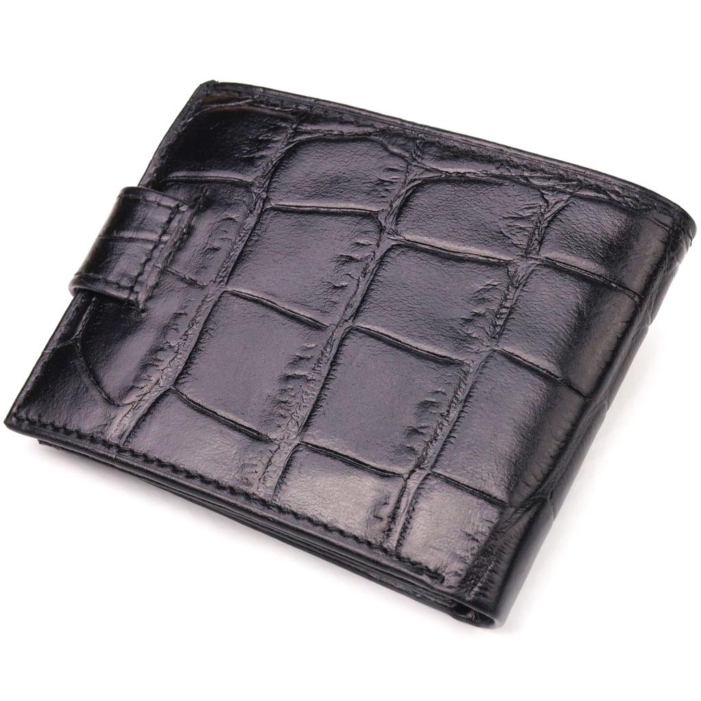 Men's Wallet Made of Genuine Textured Leather CANPELLINI Purse 21511 Black