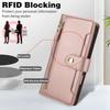 Flip Wallet Case for iPhone 16e/16/15 Pro Max/16 15 Plus, Zipper Pocket Cover with Card Holder Slots, Magnetic Closure, Lanyard