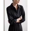 Camicia Nera da Donna Resistente alle Pieghe a Manica Lunga - Top Professionale per Pendolari Primavera/Autunno