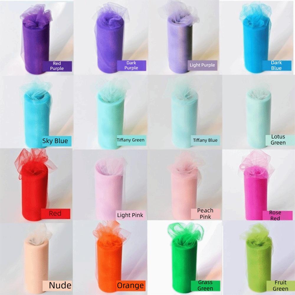 Multi-clolor Tulle Mesh Ribbon 15cm Width Soft Wedding Backdrop Curtain DIY Craft Decorative Sheer Tulle Fabric Ribbon
