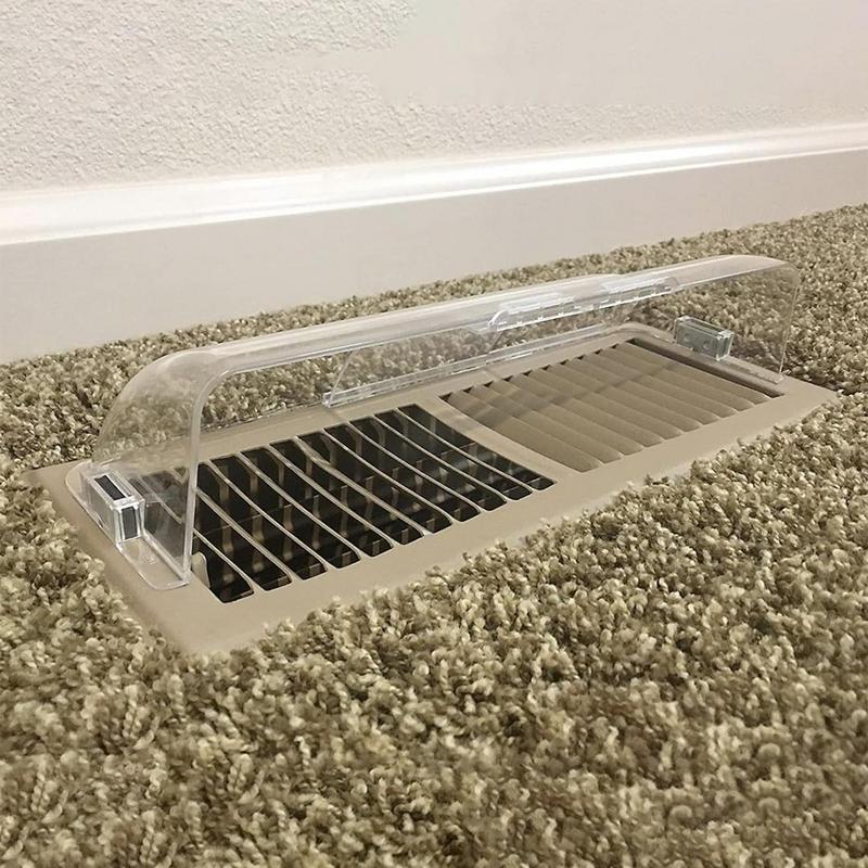 Magnetic Air & Hear Deflectors Transparent Adjustable Floor Vent Deflector Air Circulation Accessories For Home Or Office
