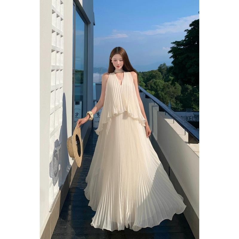 Seaside wear holiday wind tulle vest suspender dress women's early summer unique beautiful small skirt