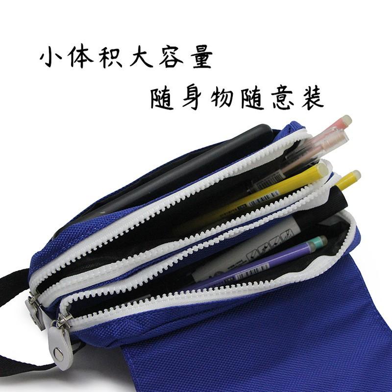 Anime Pencil Case Large Capacity Double Zipper Canvas Organizer Students