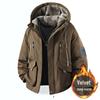 Men's Trendy Winter Parka with Fleece Lining and Thick Hood