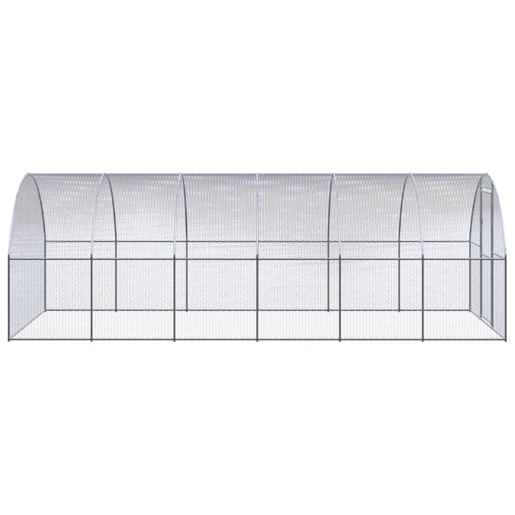 Vidaxl Outdoor Chicken Coop, 3X6X2 M, Galvanized Steel