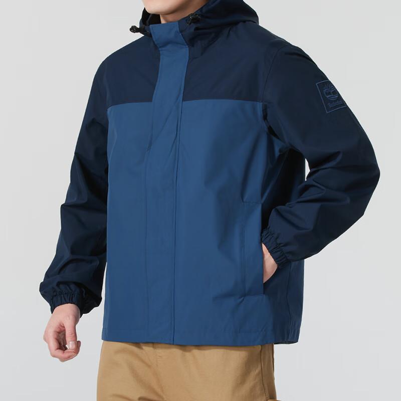 Timberland Hooded Work Long Sleeve Outdoor Hiking Waterproof Windproof Breathable Jacket Men Jacket Blue A44XJ-S74