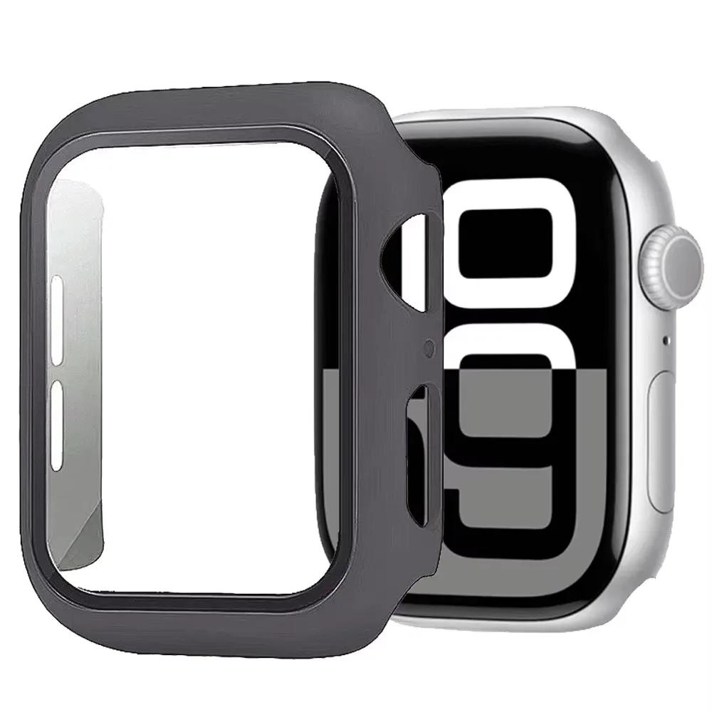 Tempered Glass+Cover For Apple Watch 11 10 46mm 42mm Ultra 3/2 49mm Screen Protector Case iWatch Series 9 8 7 6 5SE 45mm 44 40mm