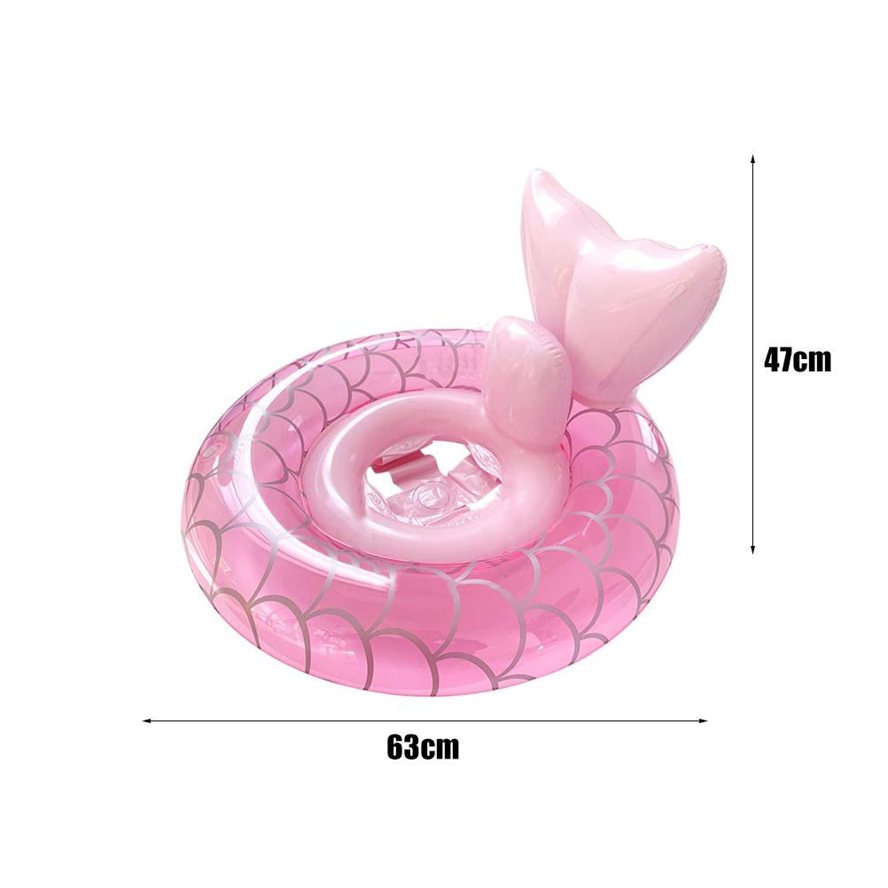 Inflatable Baby Swimming Ring with Seat Pink 63x47cm
