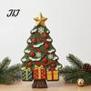 Holiday Party Decorative Crafts Christmas Tree Mold Craft Kit, DIY Casting Painting Kit with Paints Palette And Decoration Tools Brush, Paint Your Own