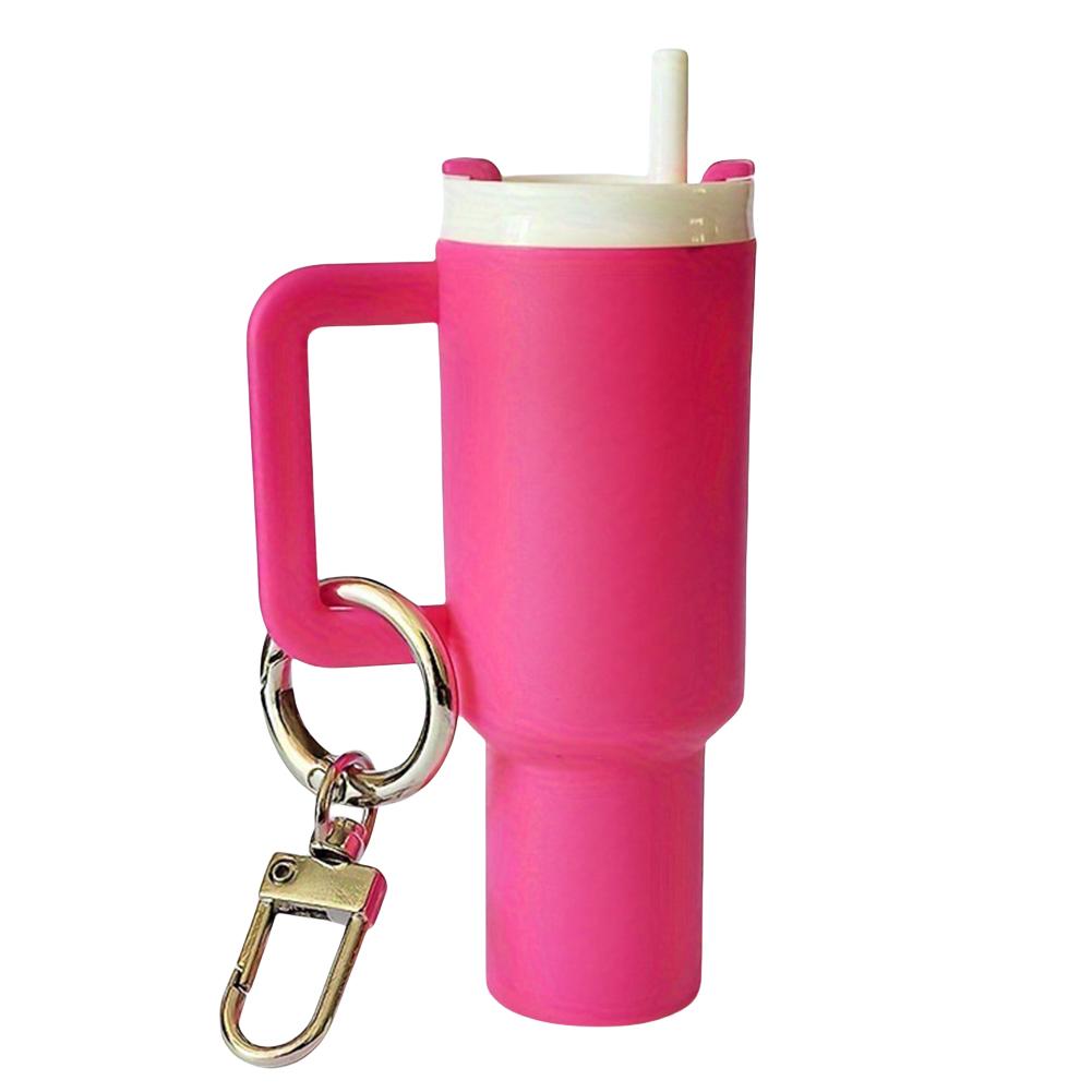 Portachiavi Mini Tazza Portachiavi Carino Bicchiere Portachiavi Portabalsamo Labbra Portachiavi Mini Ciondolo Portachiavi per Accessori Borraccia Stanley