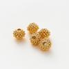 5pcs/lot 8*10mm 14K 18K Gold Color Round Spacer Beads Necklace Decorate Wholesale Beads For DIY Jewelry Making Accessories