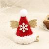 New Bright Velvet Christmas Hair Clip Snowflake Wings Fawn Alphabet Cute Holiday Decorative Hair Accessories